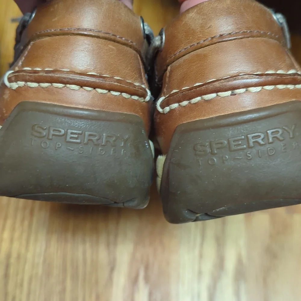 Sperry Men's Tan Leather Boat Shoes Size 8.5
